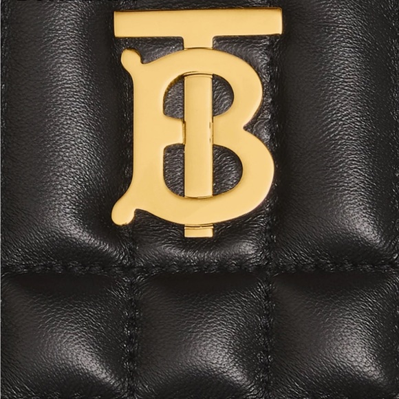 SOLD! 🎉Burberry small black leather Lola camera bag gold hardwear NWT - Picture 7 of 16